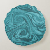 アーチ型の曲線の背景にターコイズの色調が ラウンドクッション (裏面)