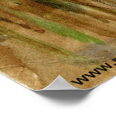 「アーチ型の枝を持つレーン」水彩風景 ポスター (角)