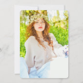 アーチ型の窓のモダン卒業 案内状 (裏面)