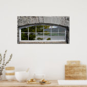 アーチ型の窓(ロックを見る) ポスター (キッチン)