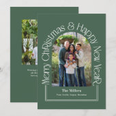 アーチ型の編集可能なカラーホリデーカード シーズンカード (正面/裏面)