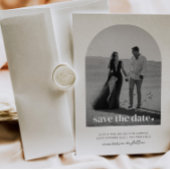 アーチ型のSave The Date ハート 招待状