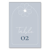 アーチ型ほこりっぽい青い表の番号 テーブルナンバー (正面)