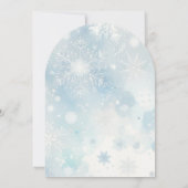 アーチ型ウィンター・ワンダーランドの結婚式招待状 招待状 (裏面)