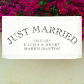 アーチ型クラシックたった今結婚しました車 横断幕