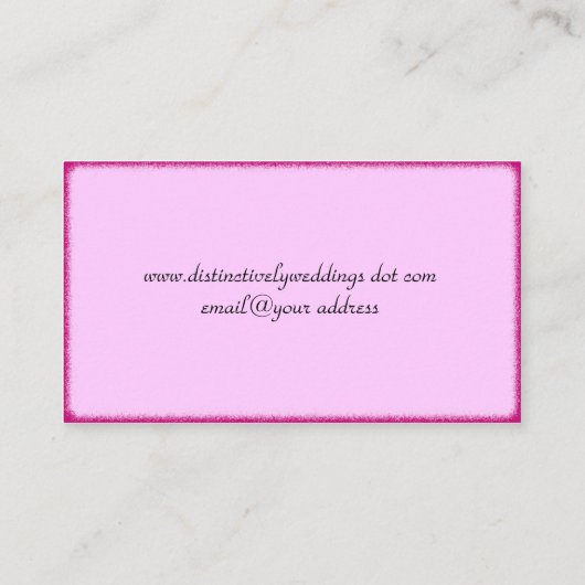 アーチ型ハート線のアートワーク 名刺 (裏面)