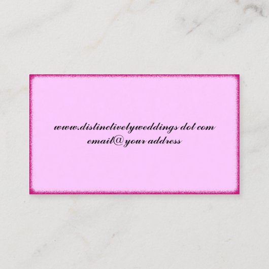 アーチ型ハート線のアートワーク 名刺 (裏面)