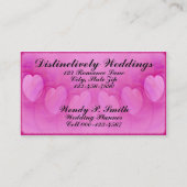 アーチ型ハート線のアートワーク 名刺 (正面)