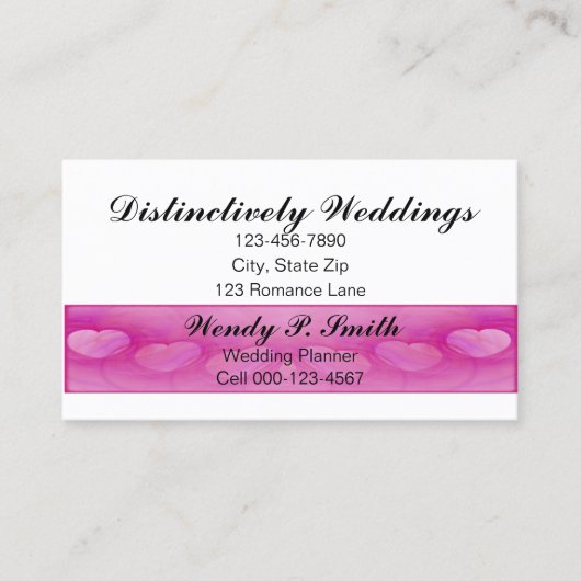 アーチ型ハート線バー 名刺 (正面)