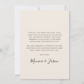 アーチ型フォトクリ結婚ーム サンキューカード (裏面)