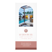 アーチ型フォトバケーションレンタルマーケティングラックカード ラックカード (正面)