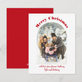 アーチ型フォトフラットフォトホリデーカード シーズンカード (正面/裏面)