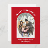 アーチ型フォトフラットフォトホリデーカード シーズンカード (正面/裏面)