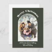 アーチ型フォトフラットフォトホリデーカード シーズンカード (正面/裏面)