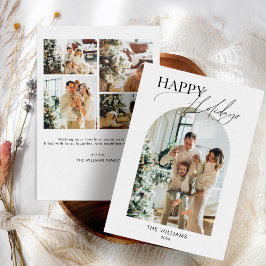 アーチ型フォトホリデーカードフォトクリスマスカード シーズンカード