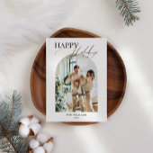 アーチ型フォトホリデーカードフォトクリスマスカード シーズンカード