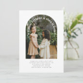 アーチ型フォト – ジョイント誕生日招待状 招待状 (スタンド正面)