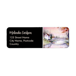 アーチ型ブリッジメイン秋水カラー絵画ズ ラベル