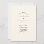 アーチ型ヘッドライン写真結婚式招待状 招待状 (正面)