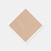 アーチ型モダンミニマル応援スクリプ結婚ト スタンダードカクテルナプキン (角)