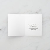 アーチ型写真カスタムメッセージ折り畳みカード シーズンカード (内部)