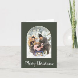 アーチ型写真カスタムメッセージ折り畳みカード シーズンカード