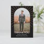 アーチ型卒業写真クラス サンキューカード (スタンド正面)