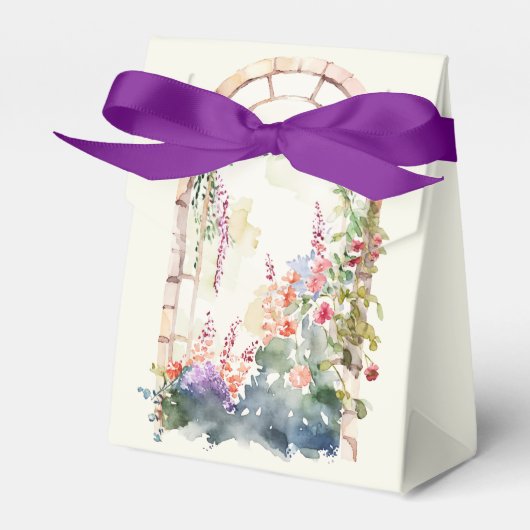 アーチ型窓の花飾り フェイバーボックス (正面サイド)