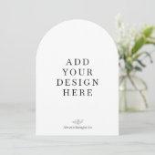 アーチ型5x7インチ招待状印刷 招待状 (スタンド正面)