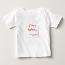 アーチ型 桜 赤 緑 ベビーシャワー な ベビーTシャツ