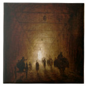 アーチ形にされたPを通っているライダーおよび歩行者 タイル (正面)