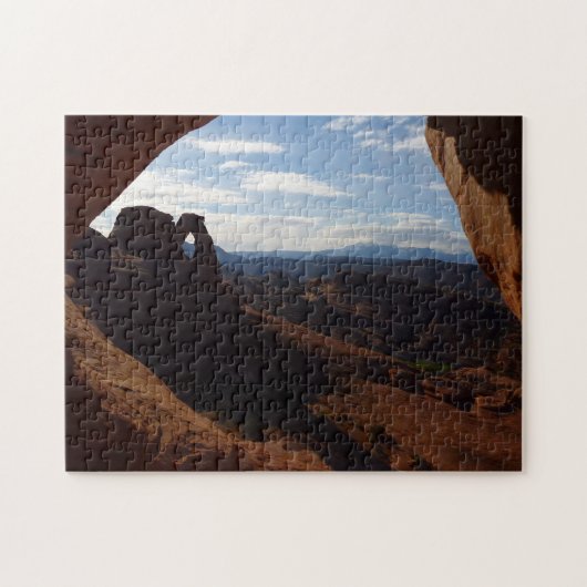 アーチ形の繊細なアーチ – 岩の窓から ジグソーパズル (横)
