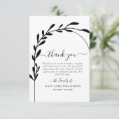 アーチ文字スクリプト葬儀サンキューカード サンキューカード (スタンド正面)