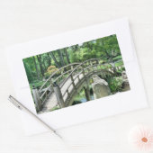 アーチ日本の橋 長方形シール (封筒)