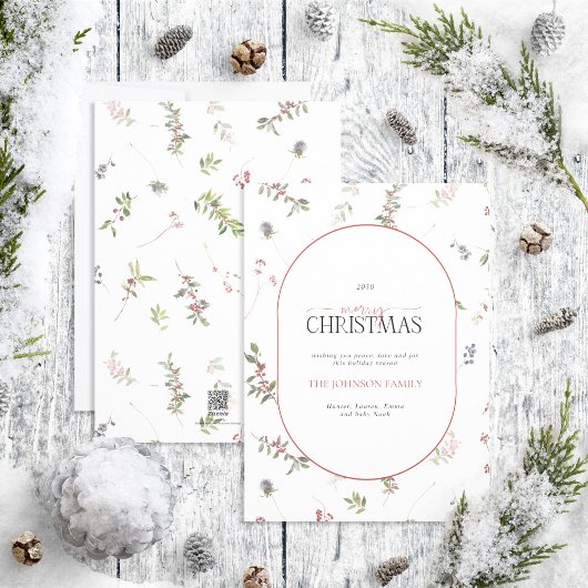 アーチ暖モダンかい冬ベリーメリークリスマスホリ シーズンカード