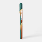 アーチ曲線レトロ iPhone 16ケース (左側面)