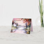 アーチ橋の新しいホーム我々は発表を移動した 案内状 (正面)