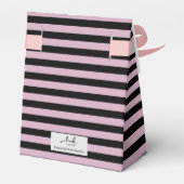 アーチ橋の水色絵画の引っ越し祝いパーティー フェイバーボックス (裏面サイド)