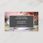 アーチ橋ニューイングランド風景水彩 名刺 (裏面)