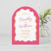 アーチ波状に明るい結婚と 招待状 (スタンド正面)