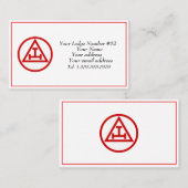 アーチ王室のフリーメーソンフリーメーソンシンボルマソニック 名刺 (正面/裏面)