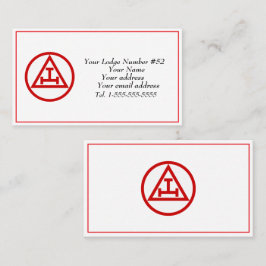 アーチ王室のフリーメーソンフリーメーソンシンボルマソニック 名刺