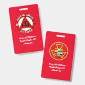 アーチ王室のメイスン名タグ バッジ (表裏)