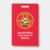 アーチ王室のメイスン名タグ バッジ (裏面)