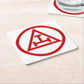 アーチ王室のーマソン円形 スクエアペーパーコースター (アングル)