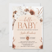 アーチ男女兼用ボモダンホフローラベビーシャワー 招待状 (正面)