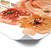 アーチ素朴テラコッタ1stバースデーウェルカムサイン ポスター (角)