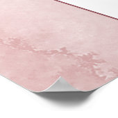 アーチ素朴赤面ブルゴーニュ金ゴールド結婚の歓迎 ポスター (角)