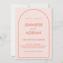 アーチ結婚式招待状