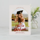 アーチ芸術的ー卒業箔招待状 箔招待状 (立ち正面)